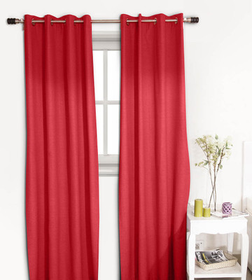 40% OFF on House This Cotton Red Abstract Eyelet Curtain 40% OFF on House This Cotton Red Abstract Eyelet Curtain