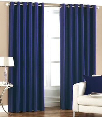 39% OFF on Jojo Designs Polyester Blue Solid Eyelet Curtain