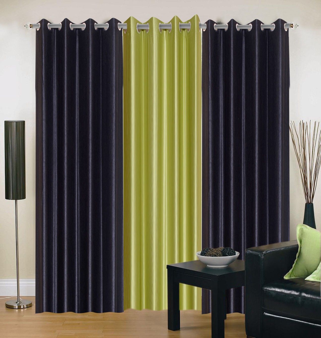 37% OFF on Madhav Product Polyester Multicolor Abstract Eyelet Curtain