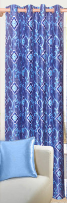 50% OFF on Vrinda Polyester Blue Printed Eyelet Curtain
