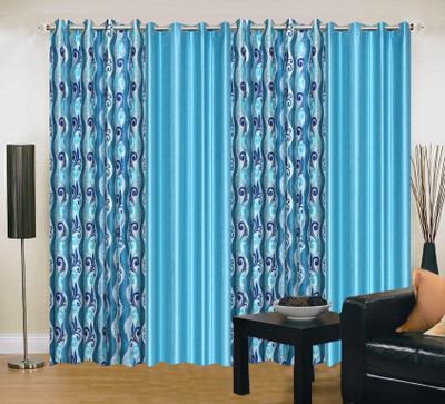 34% OFF on IWS Polyester Blue Printed Eyelet Curtain 34% OFF on IWS Polyester Blue Printed Eyelet Curtain