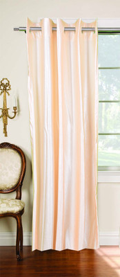 56% OFF on Trendy Home Polyester Cream Solid Eyelet Curtain