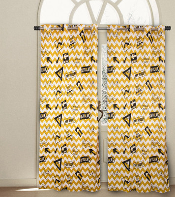 5% OFF on House This Cotton Multicolor Solid Eyelet Curtain