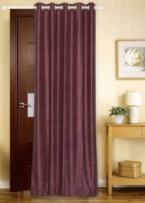 71% OFF on Dreams Polyester Red Solid Eyelet Curtain