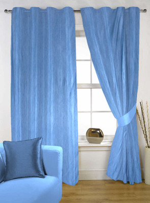 72% OFF on Kings Savan Polycotton Blue Printed Eyelet Curtain 72% OFF on Kings Savan Polycotton Blue Printed Eyelet Curtain