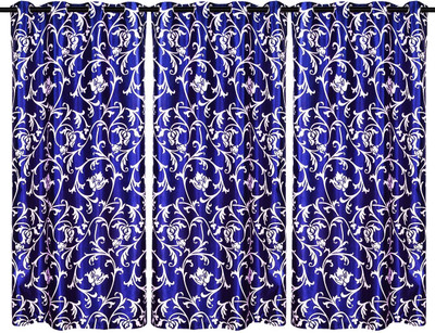 62% OFF on Zikrak Exim Polyester Blue Self Design Eyelet Curtain