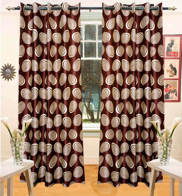 54% OFF on Homeoculture Polycotton Multicolor Floral Eyelet Curtain