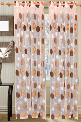 35% OFF on Vrinda Polyester Brown Polka Eyelet Curtain 35% OFF on Vrinda Polyester Brown Polka Eyelet Curtain