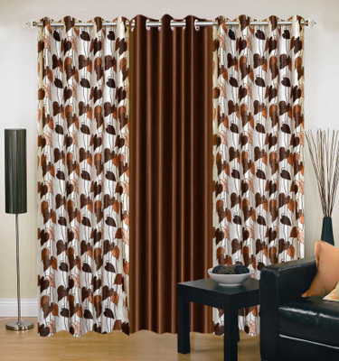 56% OFF on IWS Polyester Multicolor Solid Eyelet Curtain
