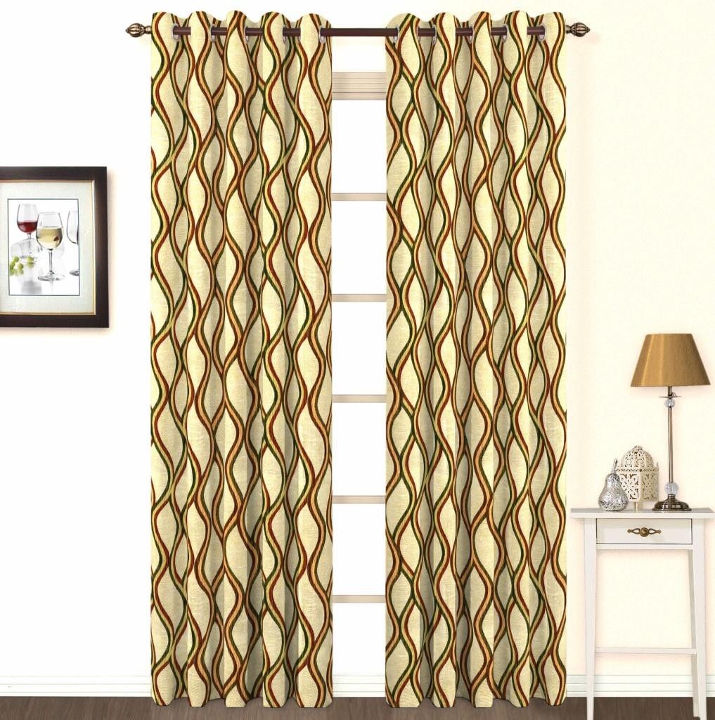 10% OFF on Skipper Polyester, Viscose, Blends Multicolour Lattice Eyelet Curtain