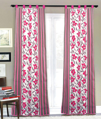 35% OFF on Fabutex Polyester Pink Floral Eyelet Curtain 35% OFF on Fabutex Polyester Pink Floral Eyelet Curtain