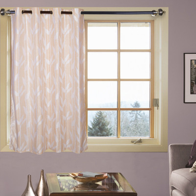 63% OFF on Kings Polycotton Multicolor Solid Tab Top Curtain