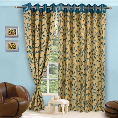 50% OFF on Vorhang Jacquard Multicolor Floral Eyelet Curtain 50% OFF on Vorhang Jacquard Multicolor Floral Eyelet Curtain