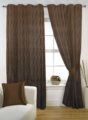 58% OFF on Kings Polycotton Brown Solid Eyelet Curtain 58% OFF on Kings Polycotton Brown Solid Eyelet Curtain
