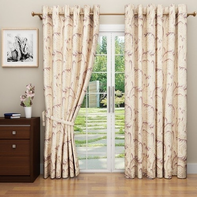 G M HomeFashion Polyester Multicolor Solid Eyelet Curtain G M HomeFashion Polyester Multicolor Solid Eyelet Curtain