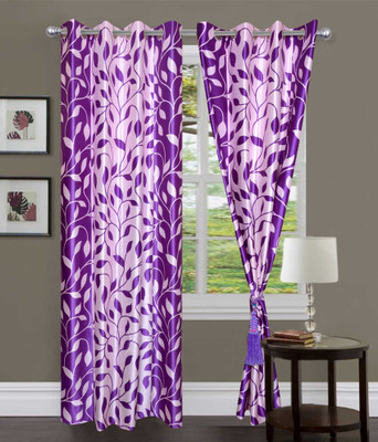 66% OFF on HomeZaara Polyester Multicolor Solid Eyelet Curtain