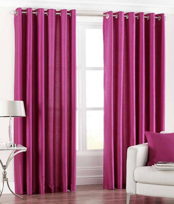 66% OFF on HomeZaara Polyester Pink Solid Eyelet Curtain 66% OFF on HomeZaara Polyester Pink Solid Eyelet Curtain