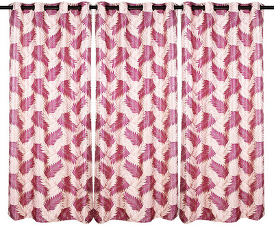 57% OFF on Zikrak Exim Polyester Purple Abstract Eyelet Curtain