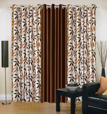 57% OFF on IWS Polyester Multicolor Printed Eyelet Curtain