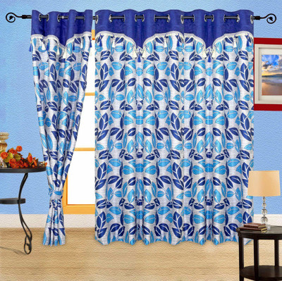50% OFF on Cortina Polyester Blue Floral Eyelet Curtain 50% OFF on Cortina Polyester Blue Floral Eyelet Curtain