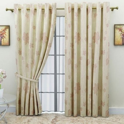 G M HomeFashion Polyester Multicolor Abstract Eyelet Curtain