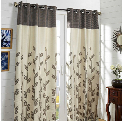 5% OFF on At Home Polycotton Multicolor Abstract Eyelet Curtain