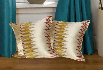 10% OFF on Just Linen Self Design Cushions Cover
