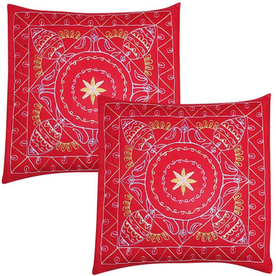 50% OFF on Desi Crown Cushions Cover Pack of 2, 38.1 cm*40.6 cm, Multicolor