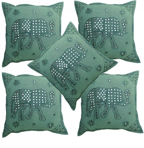 47% OFF on Pezzava Embroidered Bolsters Cover