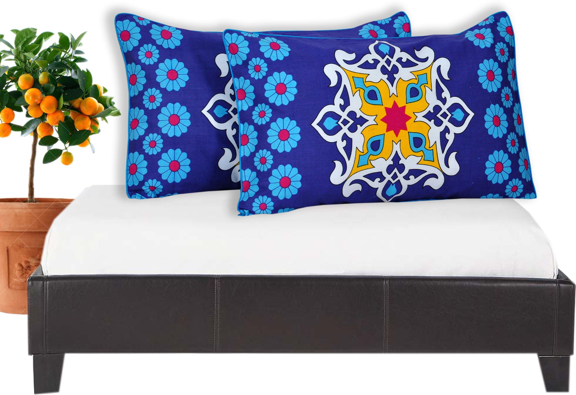 53% OFF on Salona Bichona Floral Pillows Cover