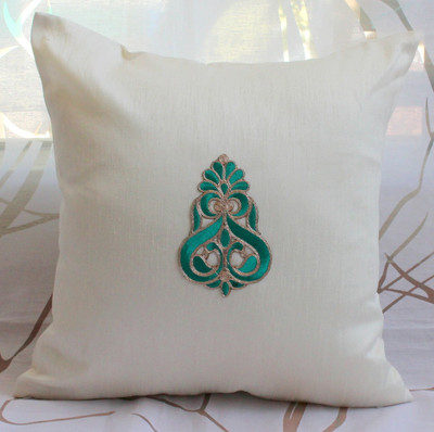 27% OFF on The Home Addiction Embroidered Cushions Cover