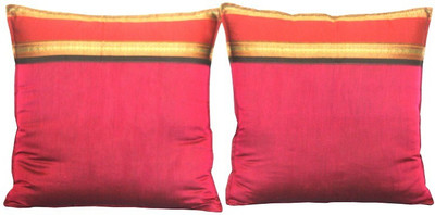 45% OFF on All About Art Self Design, Polka Cushions Cover