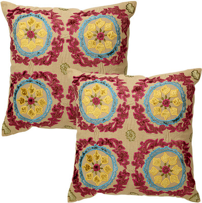 53% OFF on Rajrang Embroidered Cushions Cover