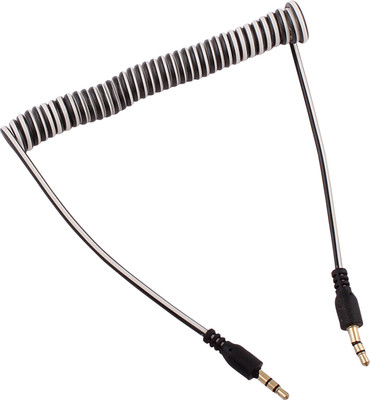 4% OFF on eGizmos Spiral AUX Cable AUX Cable Black