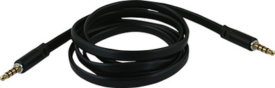 10% OFF on eGizmos Flat AUX with Metal Jack AUX Cable Black