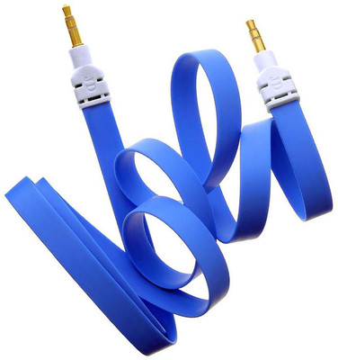 75% OFF on Pursho 3.5 mm Flat Auxiliary AUX Cable Blue