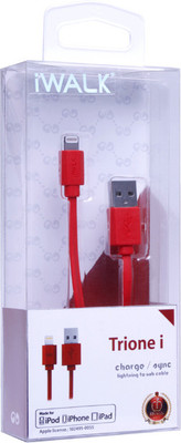 6% OFF on iWalk Twister Lightning Cable Lightening Cable Red