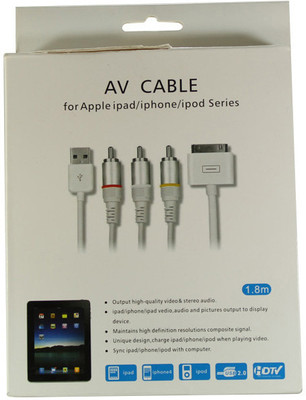 18% OFF on Smartpro Composite A/V cable for Apple Products RCA Audio Video Cable 18% OFF on Smartpro Composite A/V cable for Apple Products RCA Audio Video Cable