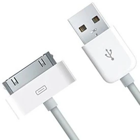 Ample Wings 30-pin To USB Data Sync Cable/Charge For Appleâ„¢ IPhone 4 4S 3GS Sync & Charge Cable (White)