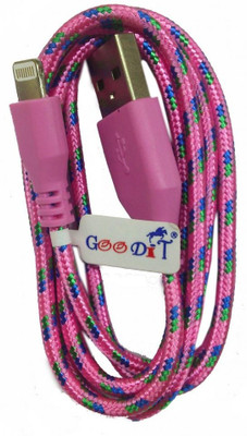 30% OFF on GooDiT Round Fabric Data Cable For Apple iPhone 5 USB Cable Pink 30% OFF on GooDiT Round Fabric Data Cable For Apple iPhone 5 USB Cable Pink