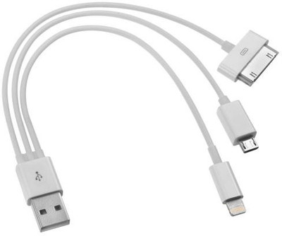 57% OFF on Morelife London 3 In 1 Charging Data Cable USB Cable White 57% OFF on Morelife London 3 In 1 Charging Data Cable USB Cable White