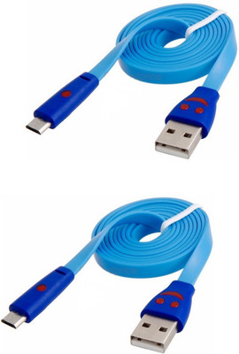 60% OFF on Wellcare V8 Smiley Data Pack of 2 USB Cable Blue 60% OFF on Wellcare V8 Smiley Data Pack of 2 USB Cable Blue