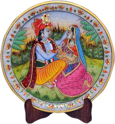 60% OFF on Vaah Marble Plate Painted Radha Krishna Stoneware Decorative Platter Multicolor, Pack of 2 60% OFF on Vaah Marble Plate Painted Radha Krishna Stoneware Decorative Platter Multicolor, Pack of 2