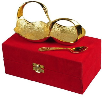 TI Giftware Brass Decorative Platter Gold, Pack of 2 TI Giftware Brass Decorative Platter Gold, Pack of 2