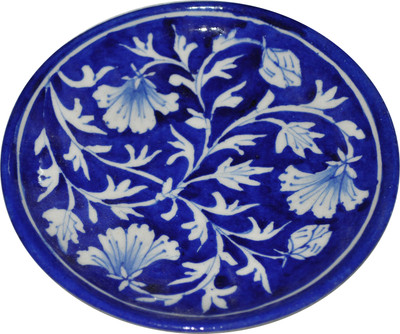 Neerja Ceramic Decorative Platter Blue Neerja Ceramic Decorative Platter Blue