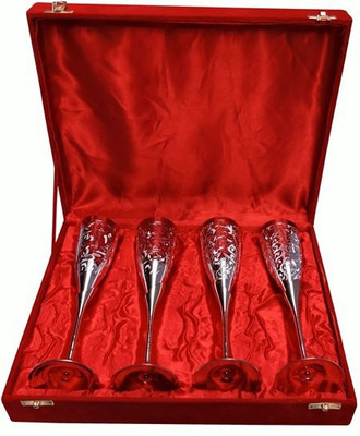 33% OFF on Royal Touch Brass Decorative Platter Silver, Gold, Pack of 4