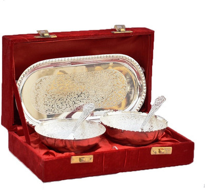 54% OFF on Yahya Brass Decorative Platter Silver, Pack of 5 54% OFF on Yahya Brass Decorative Platter Silver, Pack of 5