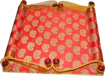 40% OFF on Anjalika Decorative Engagement Ring Tray 20 cm Cotton Decorative Platter Red 40% OFF on Anjalika Decorative Engagement Ring Tray 20 cm Cotton Decorative Platter Red