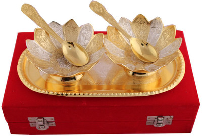 57% OFF on GS Museum Gold Plated Decorative Platter Silver, Gold, Pack of 5