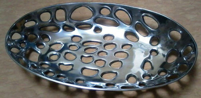 66% OFF on Decoratika Aluminium Decorative Platter Silver